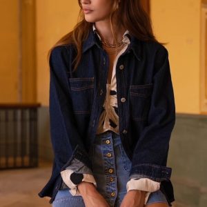 Jeansskjorta mörk denim
