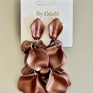 Örhänge chokladbrun silk
